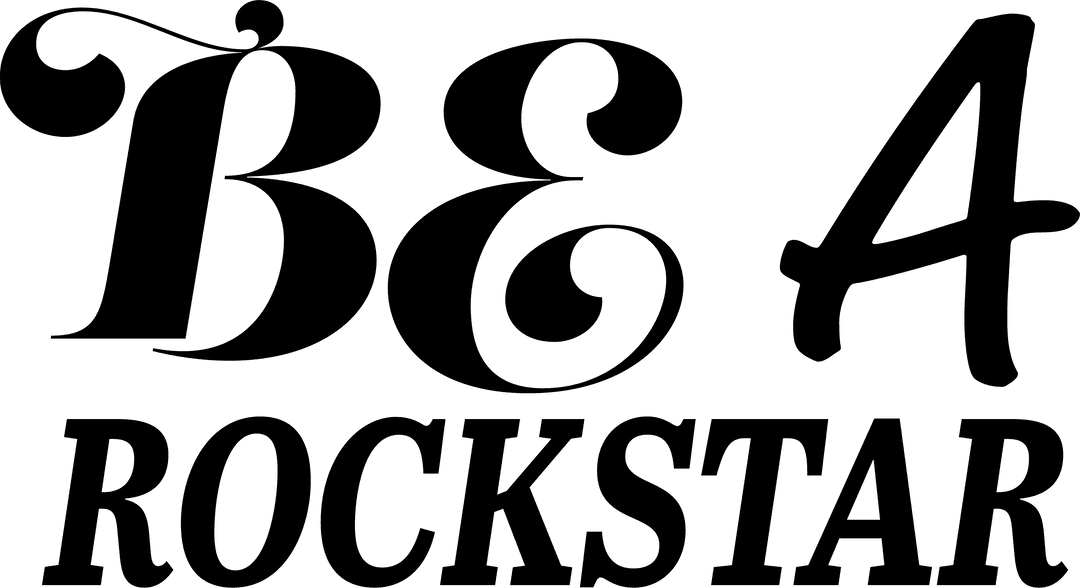 Be a Rock Star Text Vector on Transparent Background