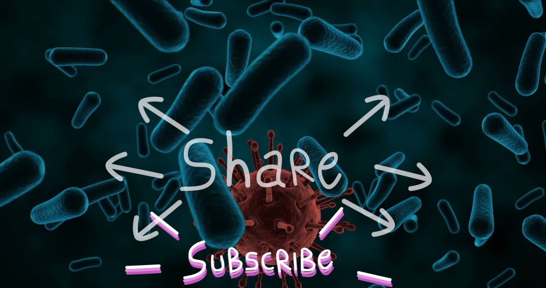 Pandemic and Social Media Concept with Virus Elements