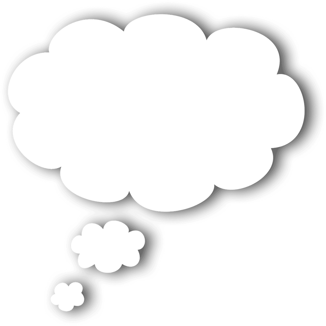 Transparent Speech Bubble on Blank Background for Creative Designs