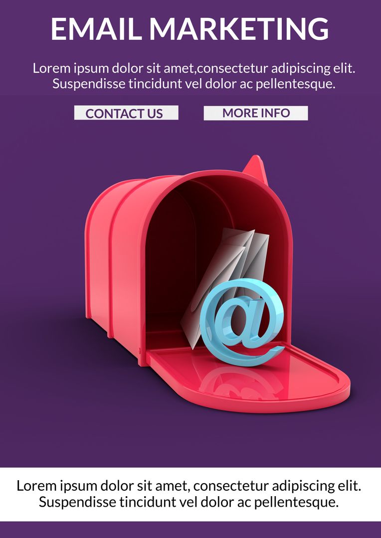Email Marketing Concept with Email Icon in Open Mailbox
