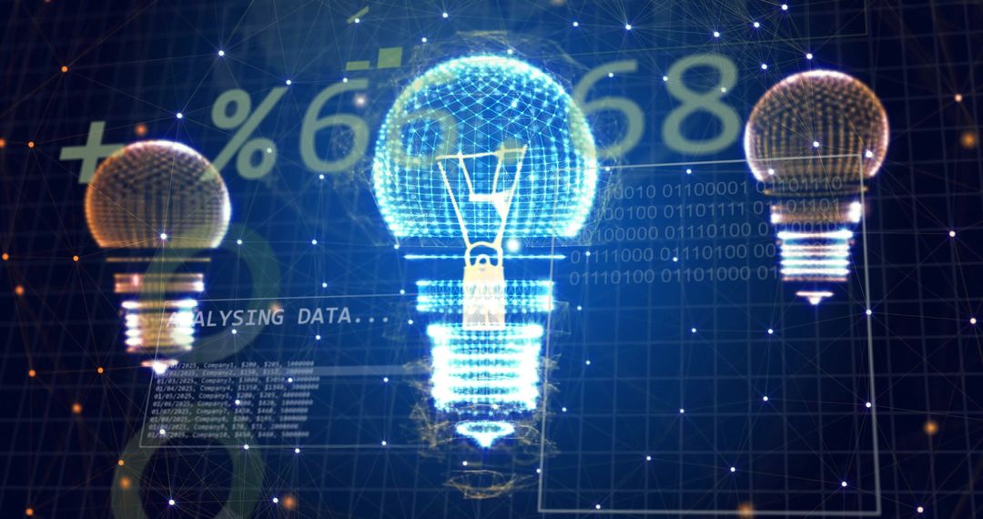 Data Analysis and Technology Concept with Lightbulbs