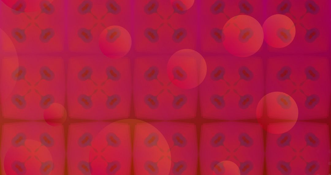 Digital Abstract with Orange Spots and Geometric Patterns