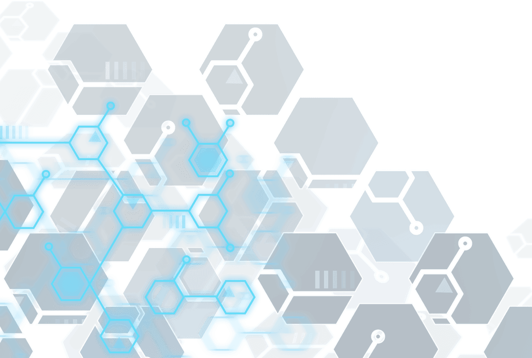 Abstract Geometric Hexagonal Shapes on Transparent Background