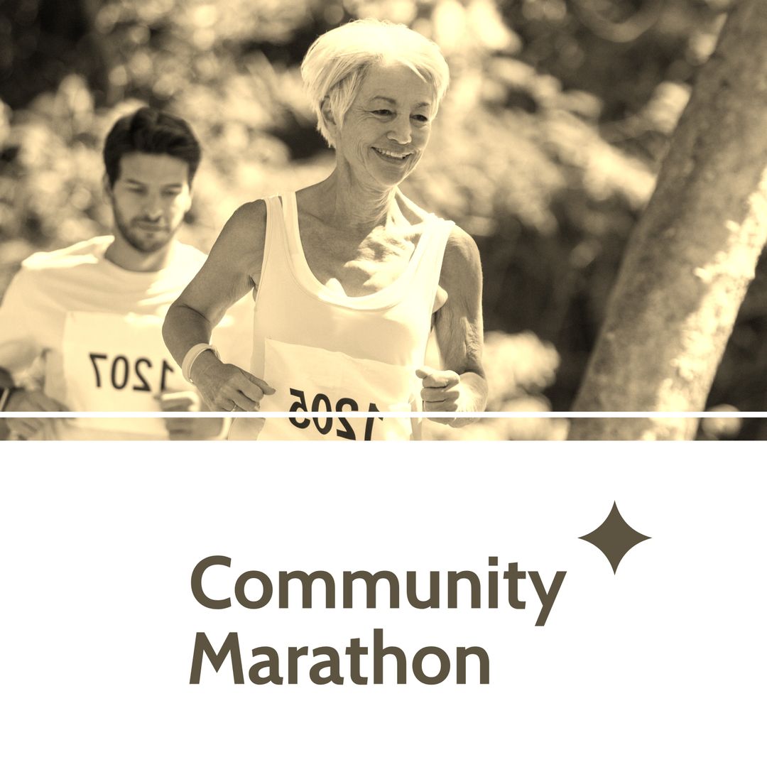 Joyful Runners Participating in Community Marathon Event