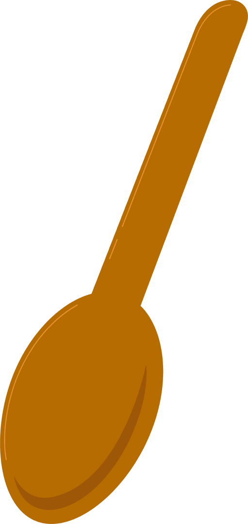Wooden Spoon on Transparent Background for Culinary and Kitchen Design