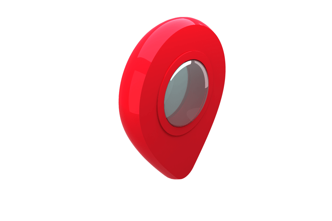 close-up transparent red navigation pointer on white background - Download Free Stock Images Pikwizard.com