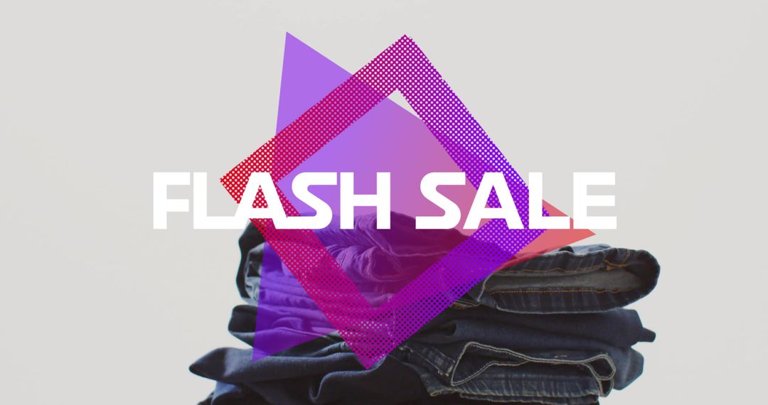 Flash Sale Promotion with Stacked Denim Trousers
