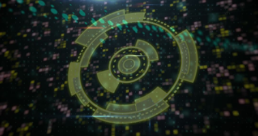 Futuristic Data Interface with Digital Scope