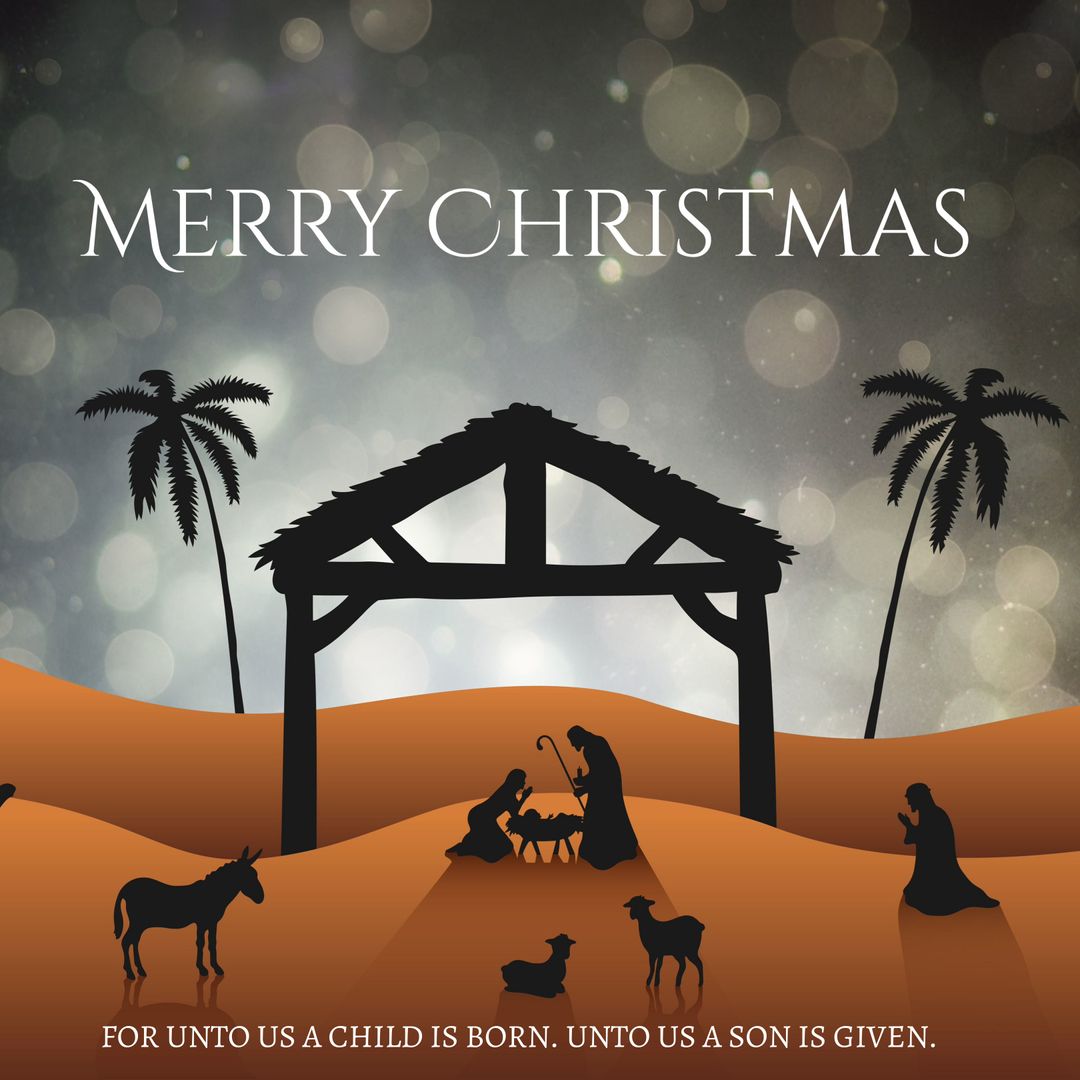 Serene Nativity Scene for Christmas Greetings and Religious Events
