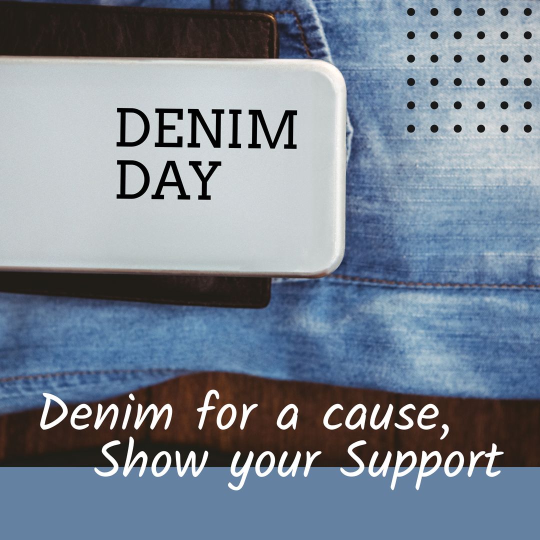 Denim Day Support Awareness Featuring Smartphone