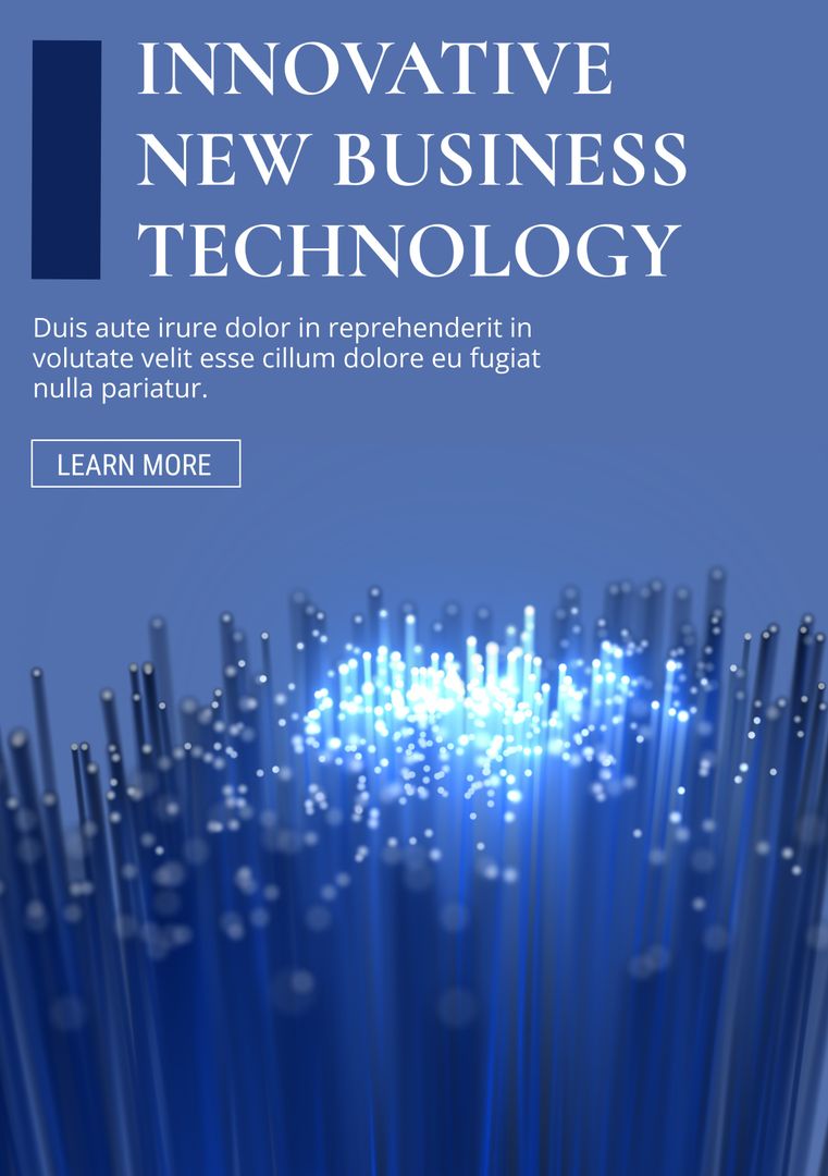 Futuristic Fiber Optic Technology Concept with Glowing Network