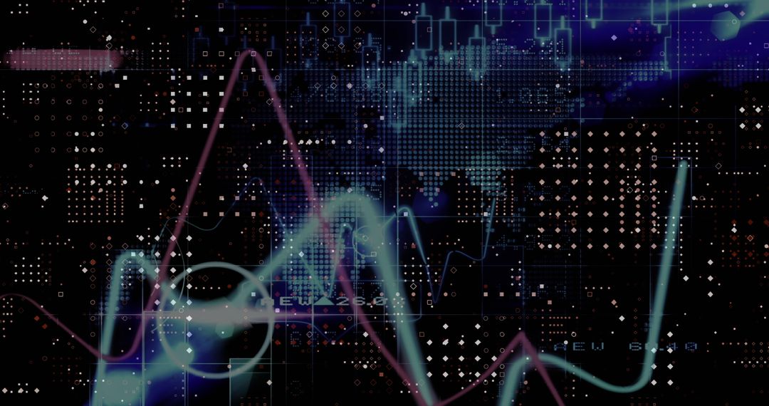 Global Finance Technology Concept with Abstract Graphs