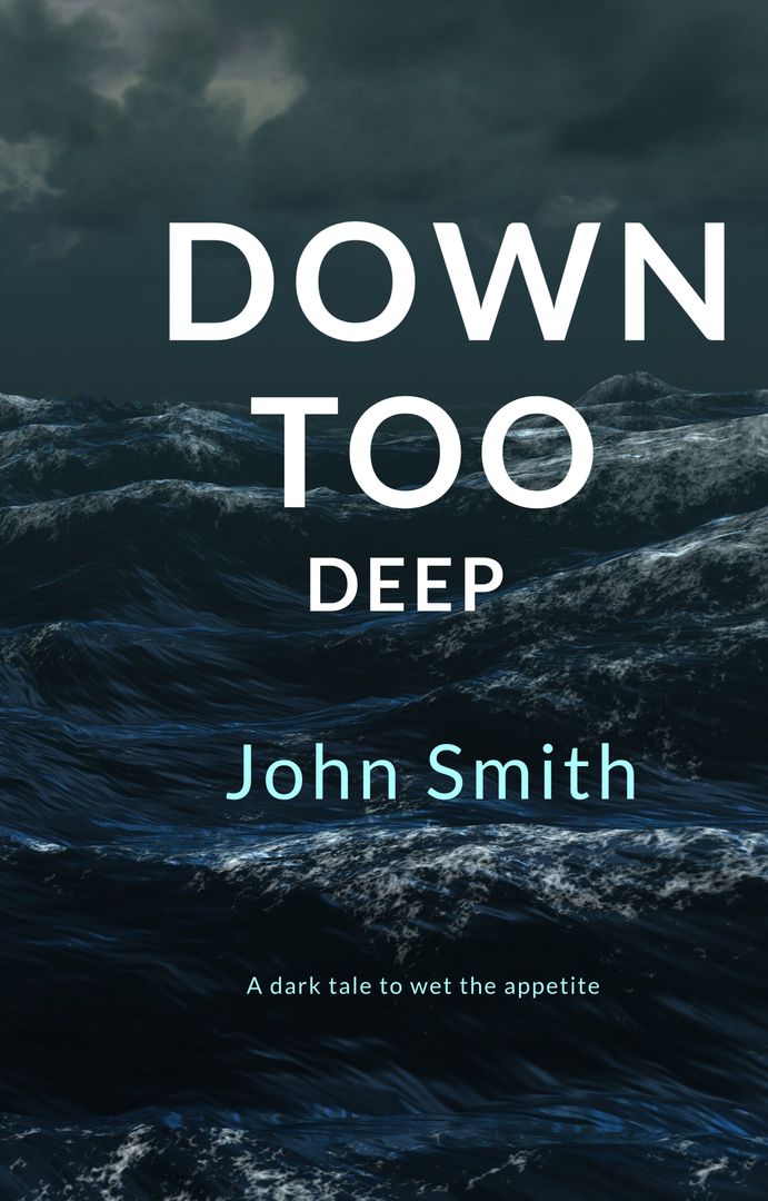 Tumultuous Ocean Waves Captivate in Suspenseful Novel Cover Design