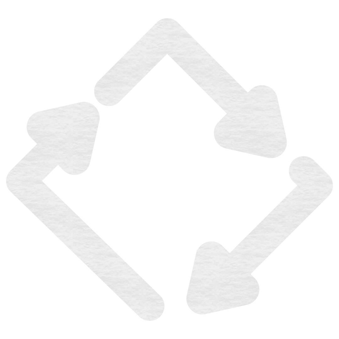 Transparent White Arrow Loop Recycling Symbol Concept