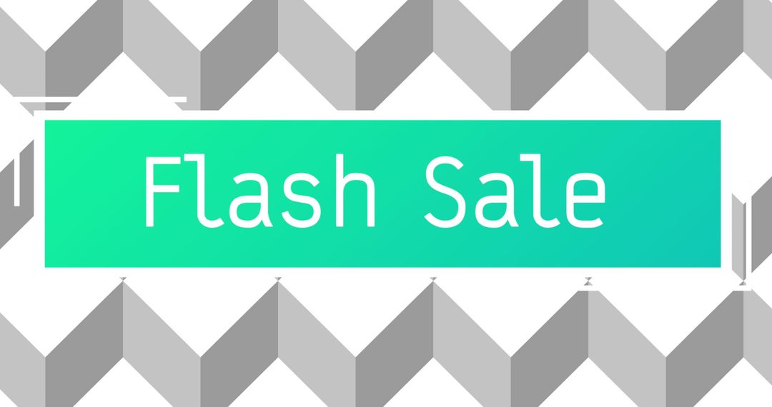 Flash Sale Banner on Geometric Pattern Background