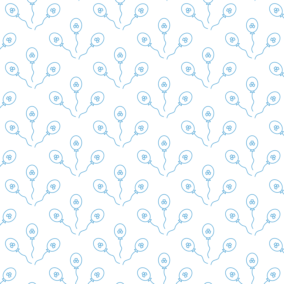 Seamless Blue Pattern on Transparent Background