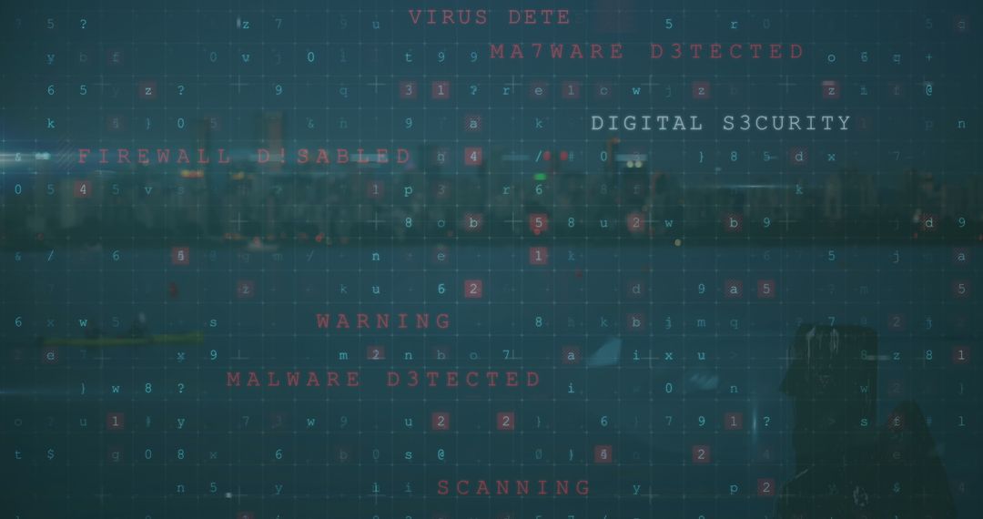 Digital Security Concepts Overlooking Cityscape
