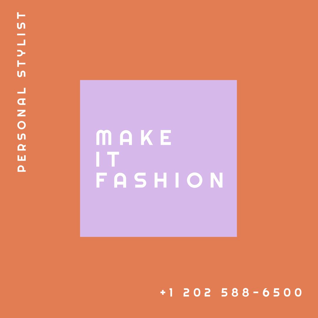 Fashion Stylist Promotion Design with Retro Color Palette