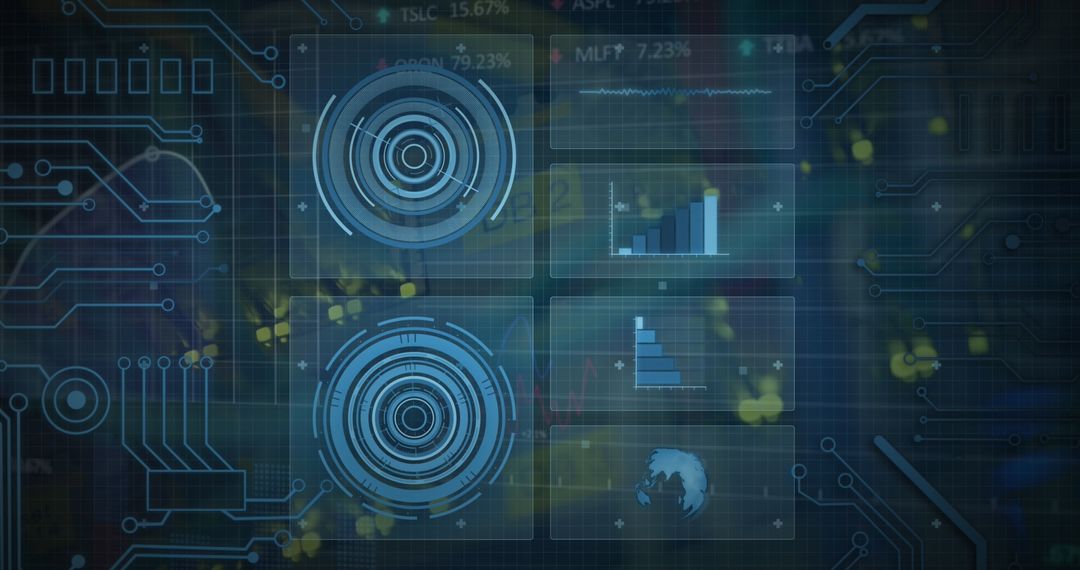 Futuristic Data Processing Interface Taps Technology Trends