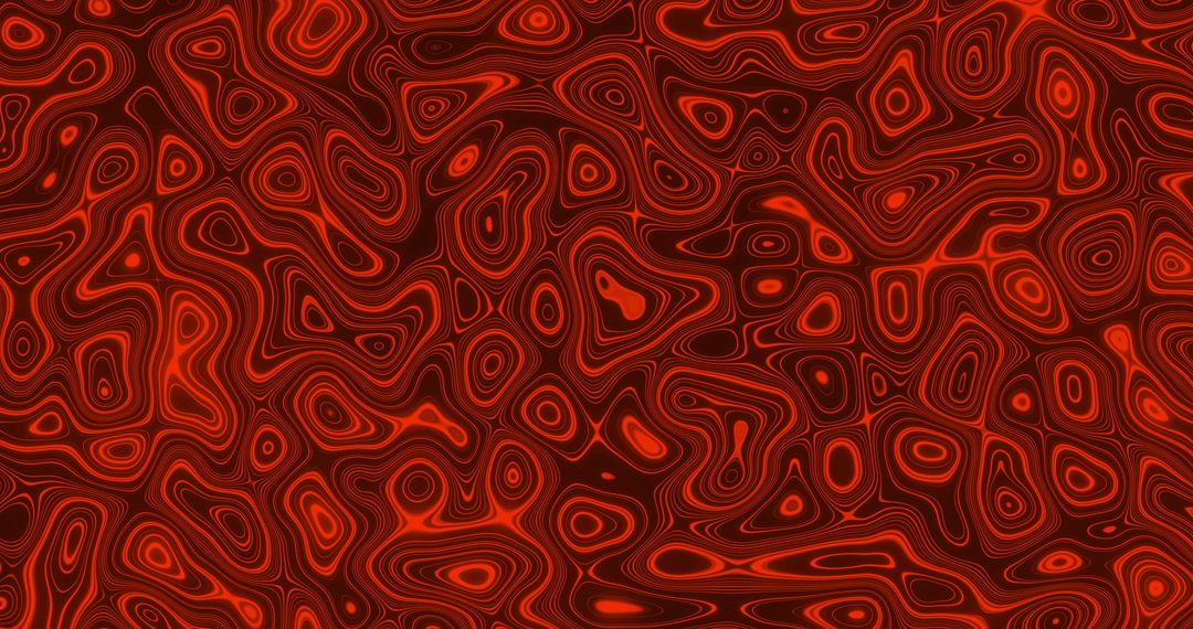Abstract Red Orbian Patterns with Fluid Waves