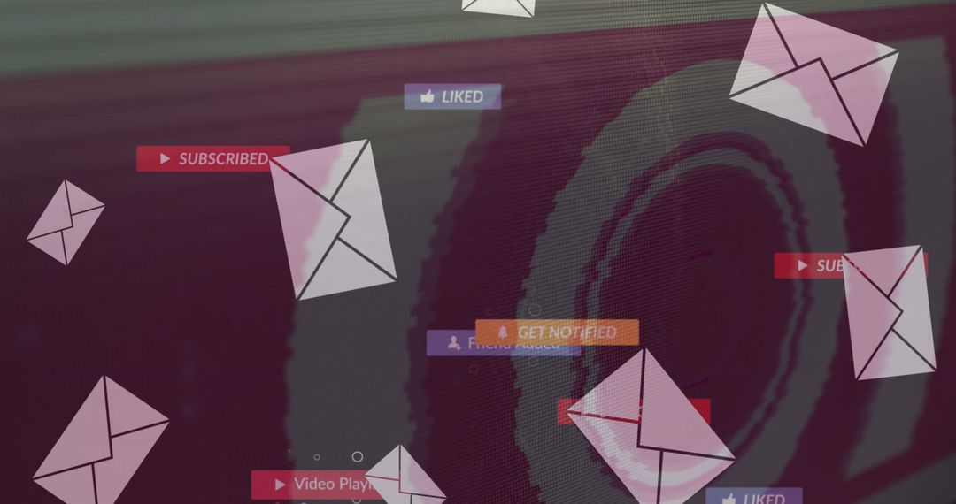 Digital Media Interaction with Social Media Engagement Icons