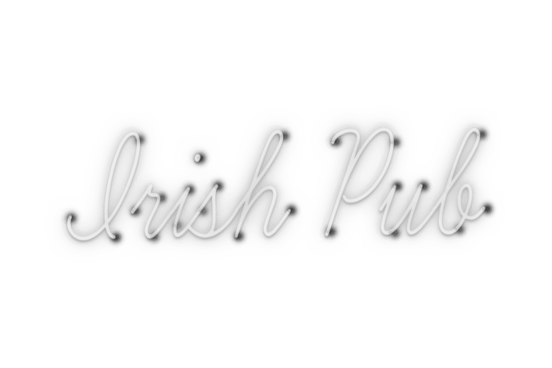 Irish Pub Text on Transparent Background for Party Themes