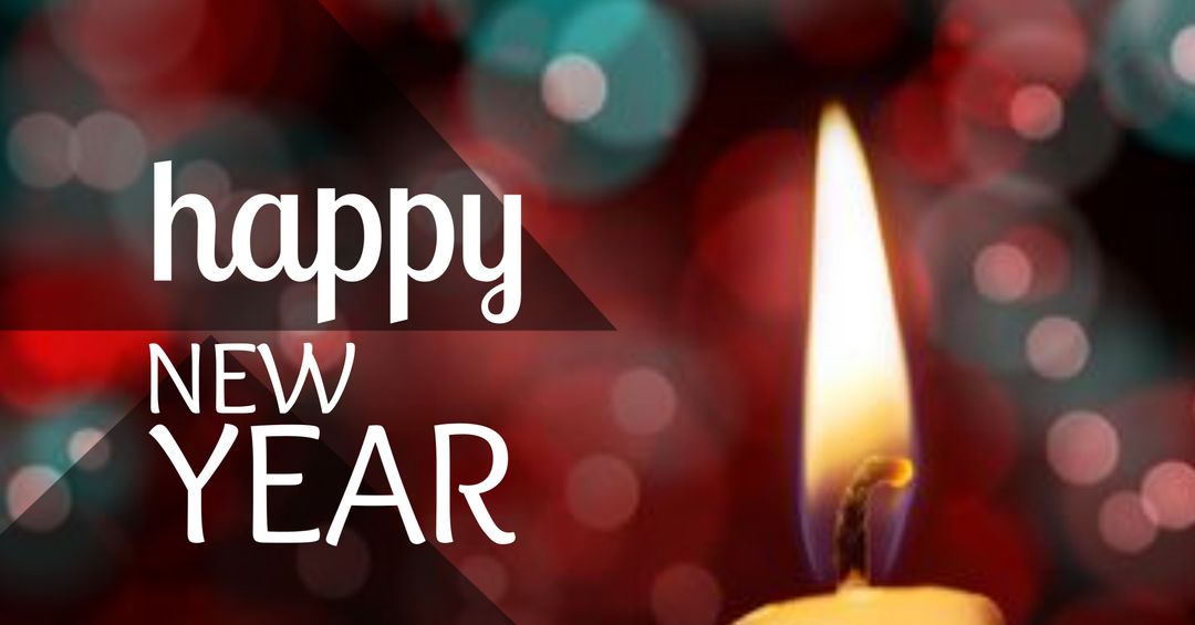 Warm Candle Glow Celebrates New Year with Festive Lights