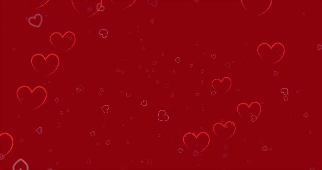 Floating Hearts Red Background Illustration for Valentine's Day - Free Images, Stock Photos and Pictures on Pikwizard.com