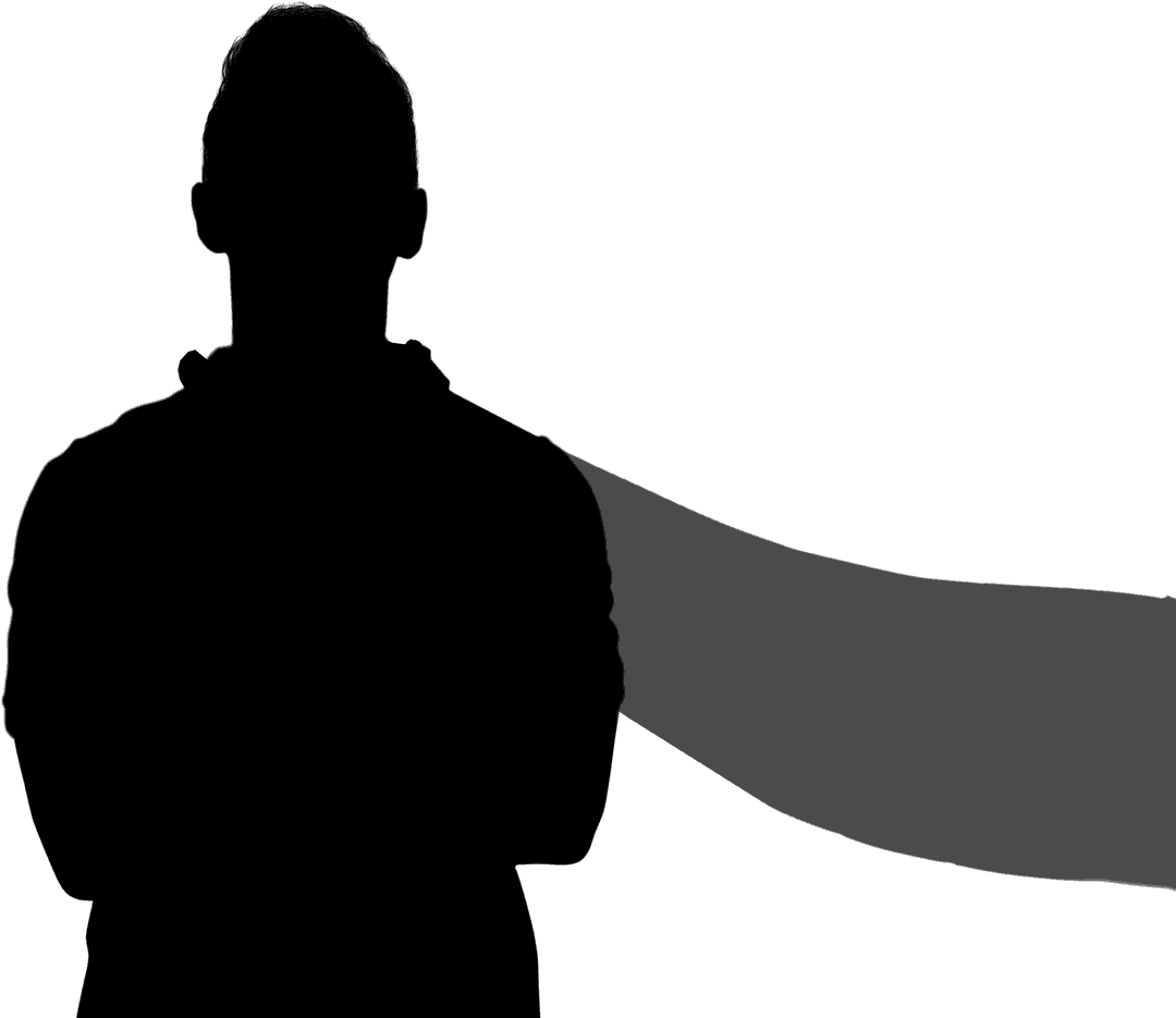 Transparent Silhouette of Man Hold Veil Vector