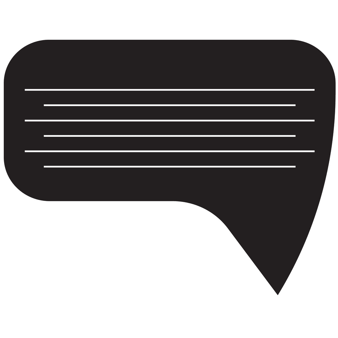 Minimalist Blank Speech Bubble on Transparent Background for Messaging