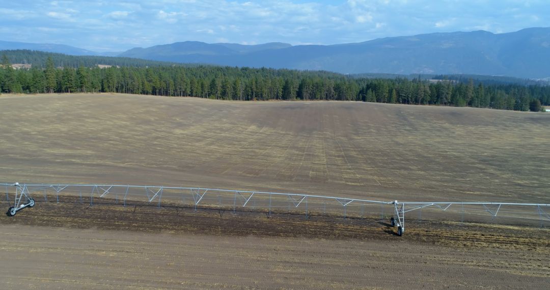 Expansive Field with Pivot Irrigation System