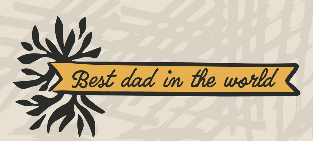 Best Dad in the World Transparent Father's Day Banner Design