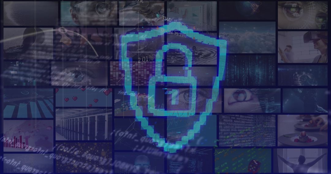 Cybersecurity Concept with Digital Padlock Own Safety