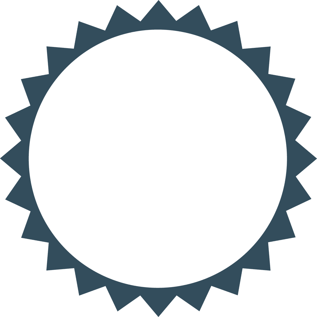 Transparent Starburst-Shaped Green Badge Icon Isolated on White Background