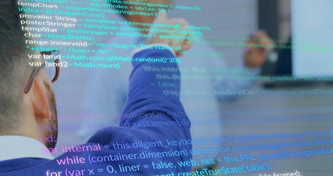 Two Engineers Collaborating on Efficient Coding Project