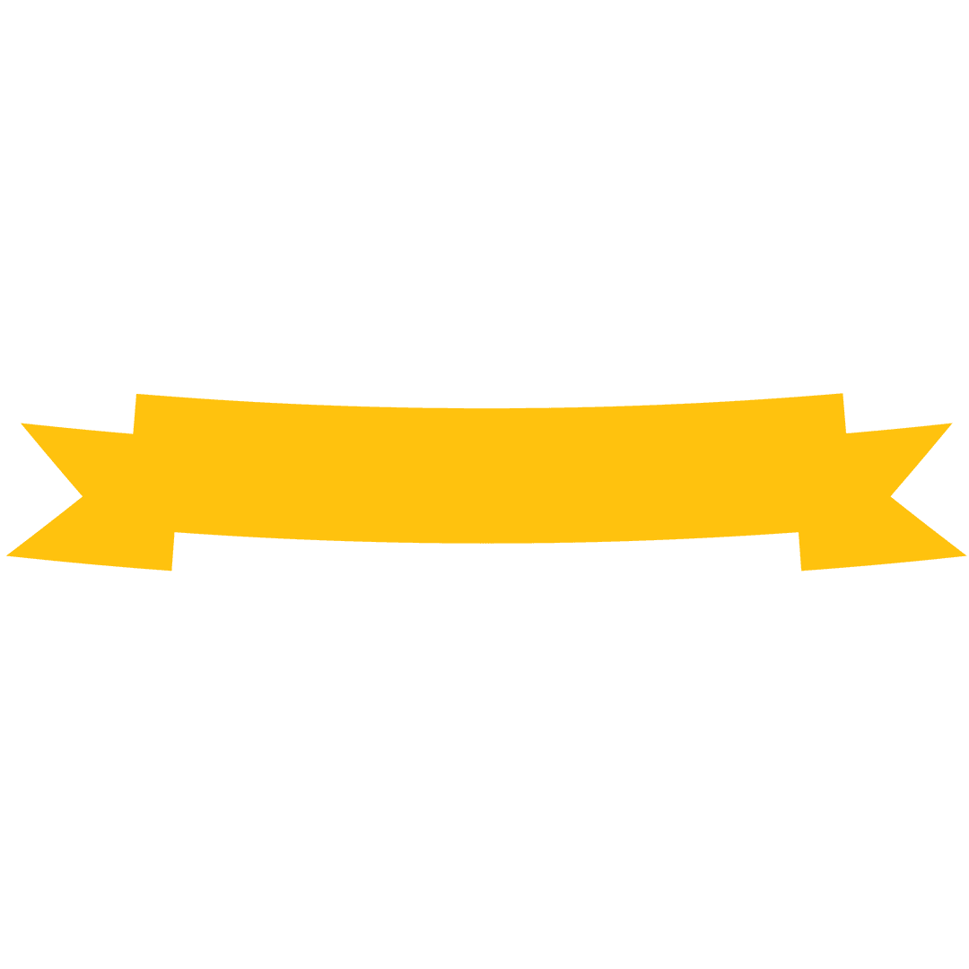 Transparent Yellow Banner Ribbon with Copy Space