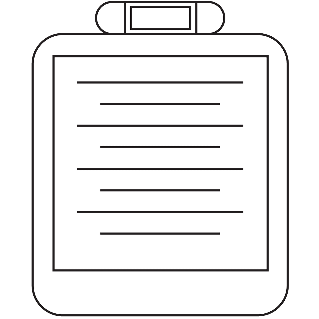 Transparent Clipboard Illustration with Copy Space on Background