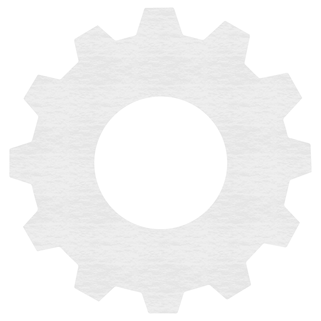 White Paper Cog Stencil on Transparent Background Illustrating Industry Theme - Download Free Stock Images Pikwizard.com