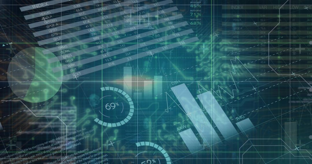 Visualizing Futuristic Data Dashboard Showing Interactive Analytics and Financial Trends