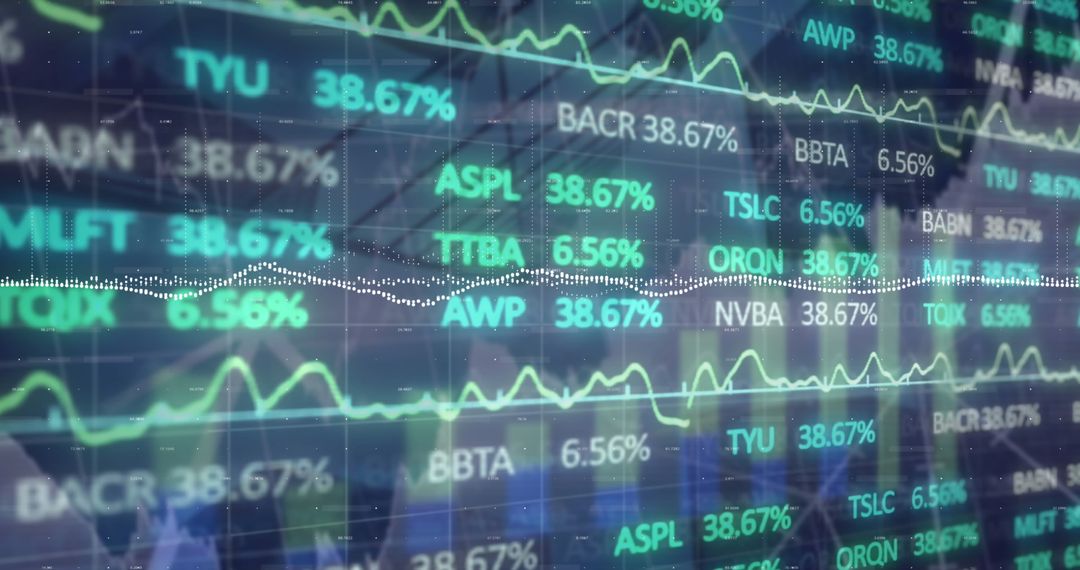 Futuristic Stock Market Data Display