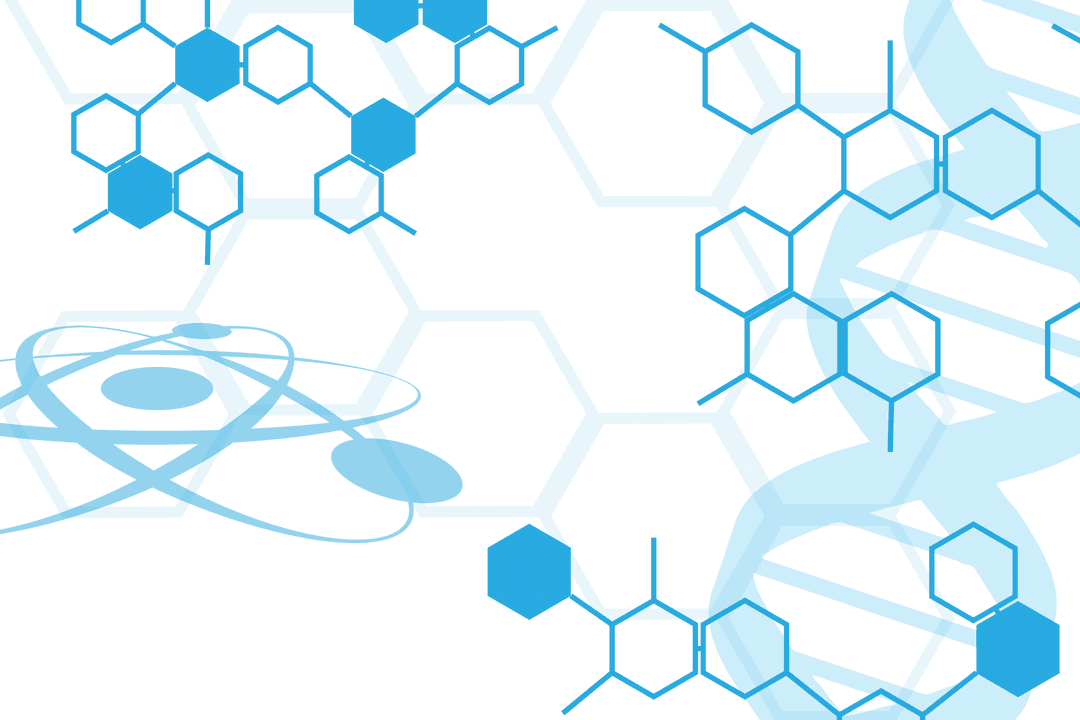 Transparent Molecular Structure Diagrams on Background