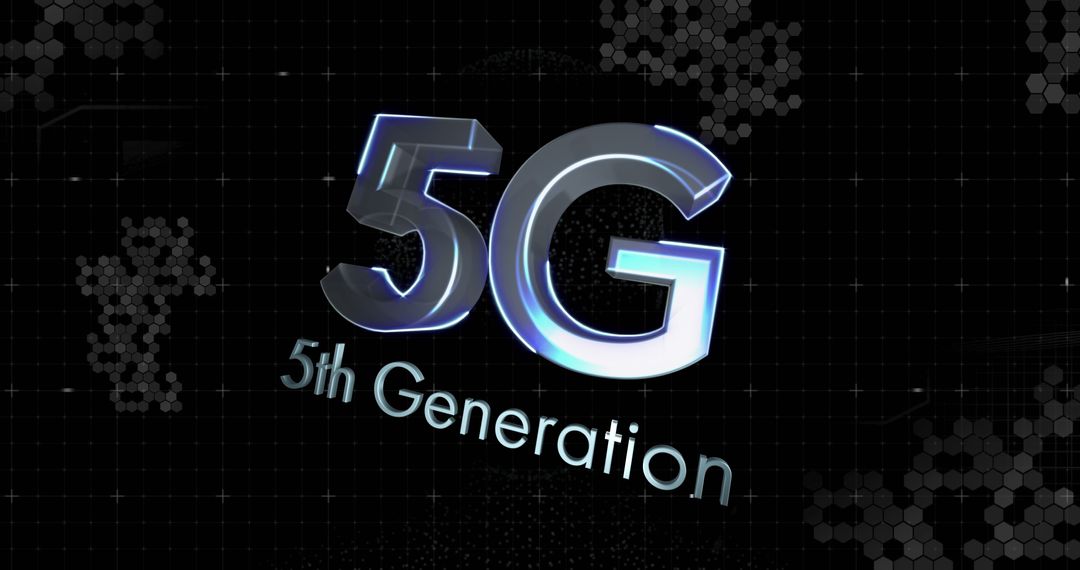 Futuristic 5G Network Digital Concept Background