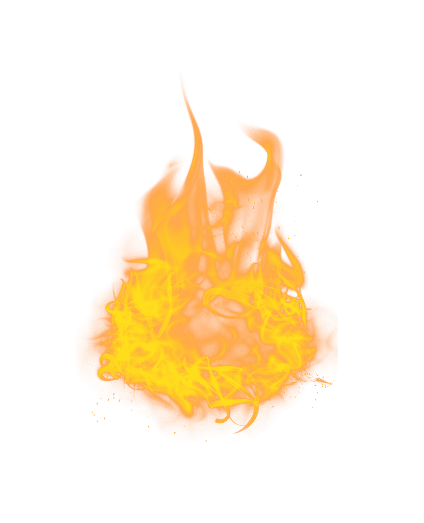 Transparent Gold Flames Isolated Vector Design