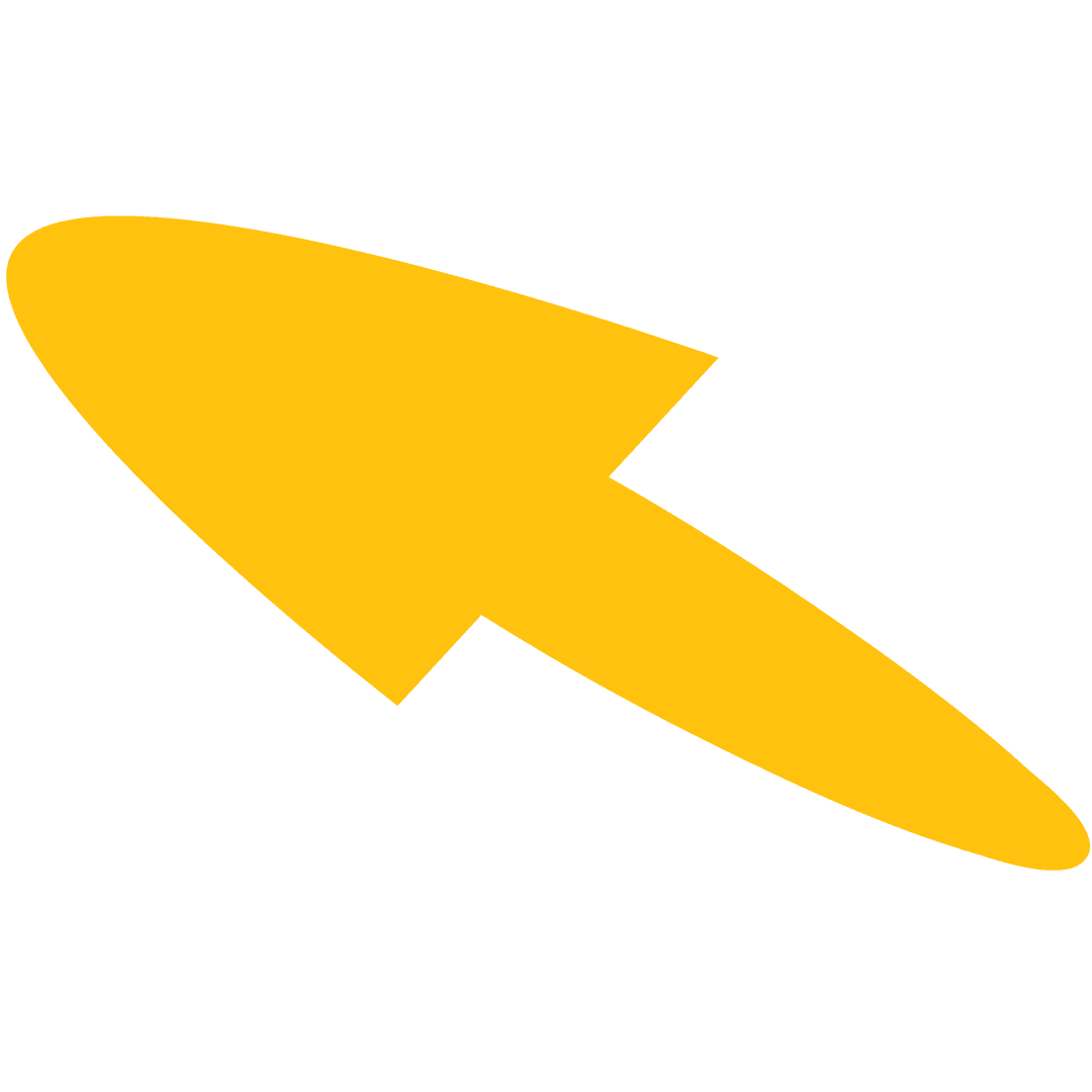 Yellow Abstract Shape on Transparent Background Art Illustration