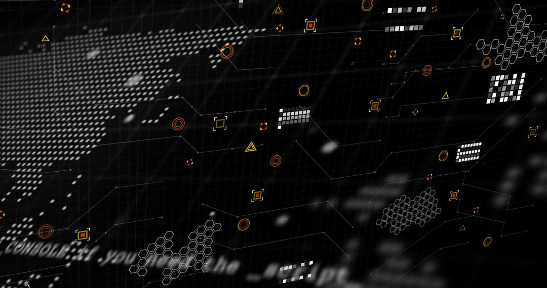 Digital Data Processing Abstract with Global Map Elements - Free Images, Stock Photos and Pictures on Pikwizard.com