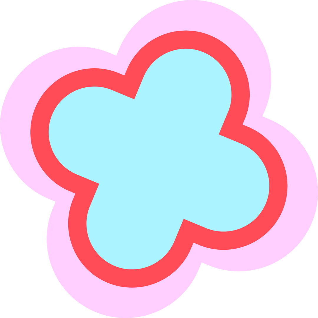 Pastel Clover Design with Vibrant Colors on Transparent Background