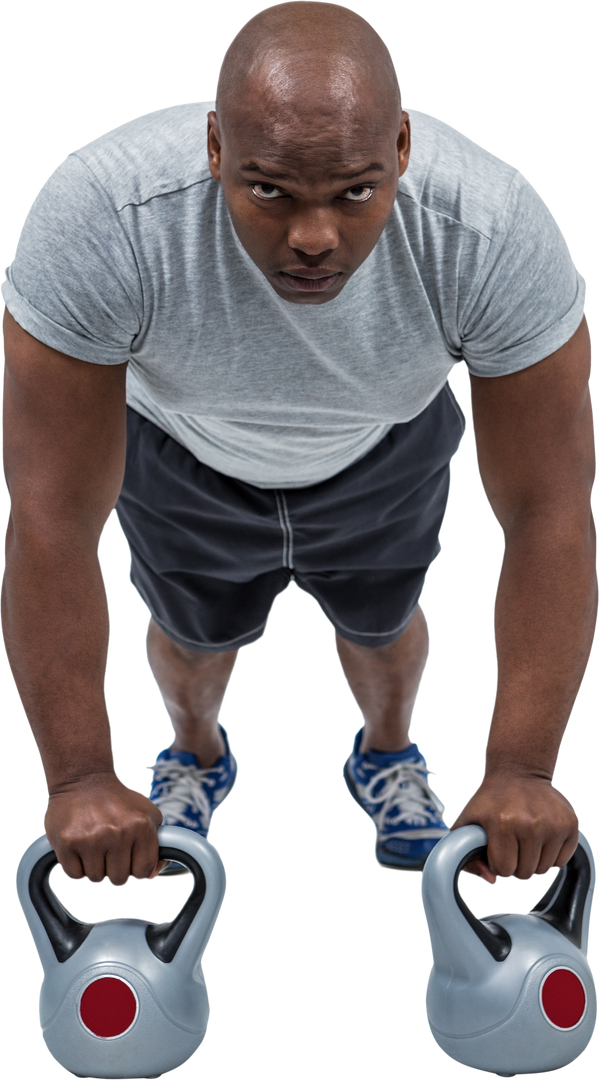 Fit Man Exercising With Kettlebell On Transparent Isolated Background - Download Free Stock Images Pikwizard.com