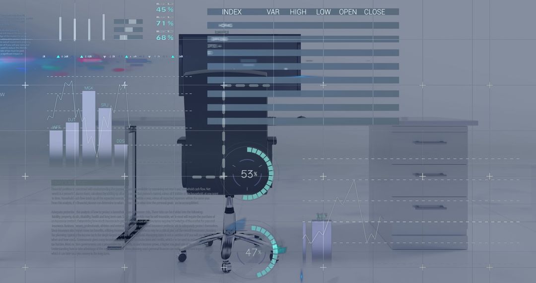 Digital Analysis with Statistical and Financial Data in Modern Office