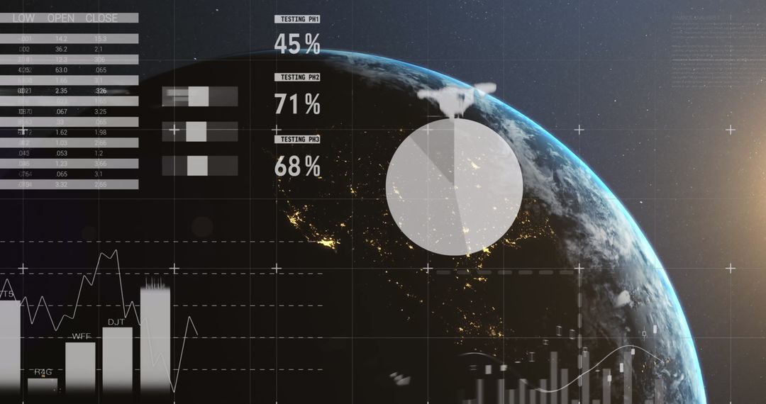 Global Financial Data Analytics Over Earth Concept