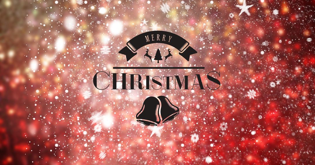 Festive Sparkling Christmas Background with Holiday Greeting
